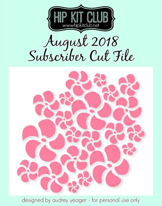 August 2018 - Audrey Yeager - Swirly Flowers - Cut Files  - Silhouette Cricut