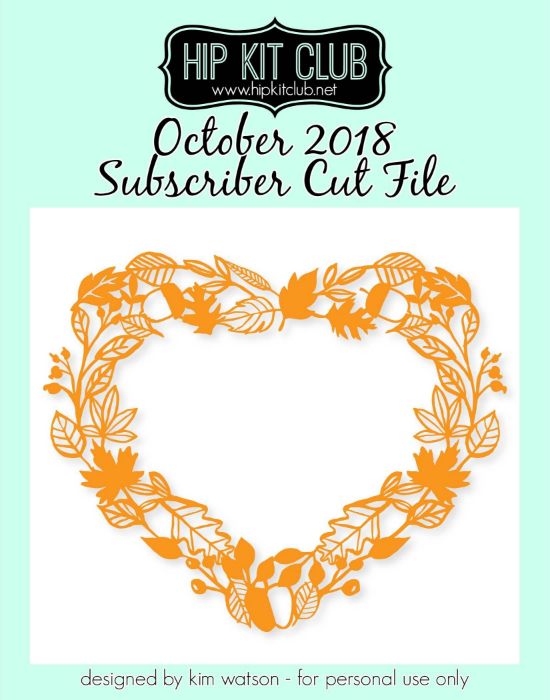 October 2018 - Kim Watson - Fall Wreath - Cut Files  - Silhouette Cricut