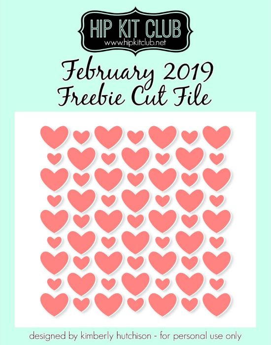 February 2019 - Kimberly Hutchison - Heart Background 2 - Silhouette Cricut