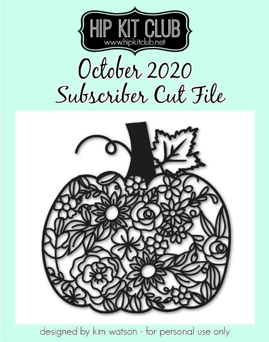 October 2020 - Kim Watson - Floral Pumpkin - Silhouette Cricut Cameo