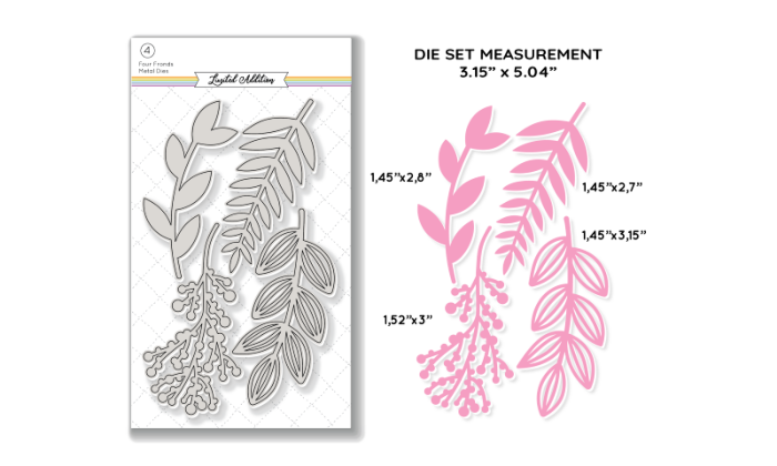 March 2023 Four Frond Metal Die