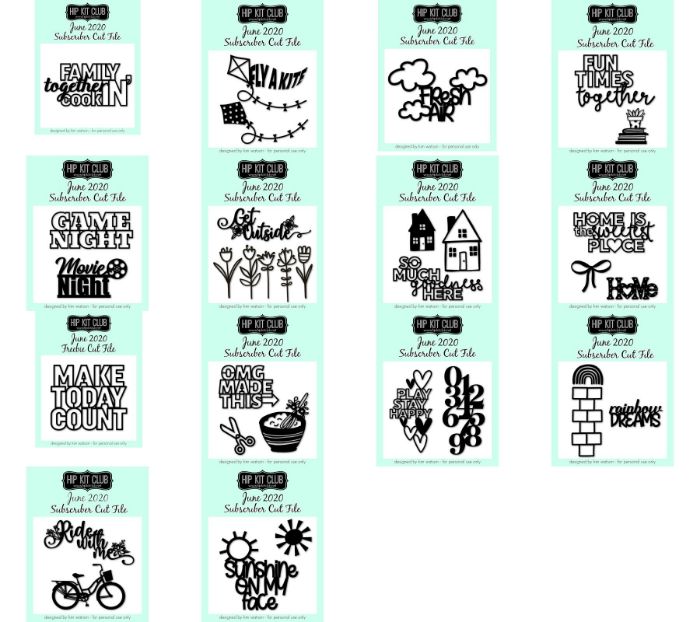 Picture of June 2020 Full Cut File Digital Download Pack     