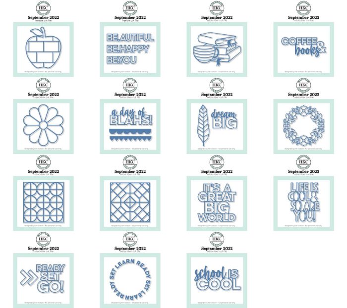 Picture of September 2022 Full Cut File Digital Download Pack 