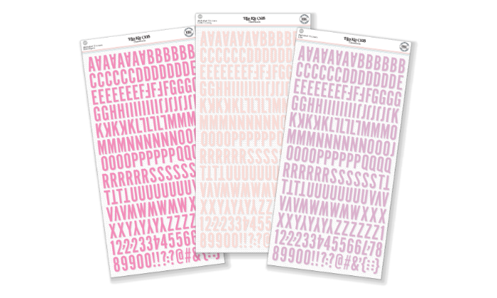 August 2023 Essentials Cardstock Mini Alphabet Stickers - Spring Colors