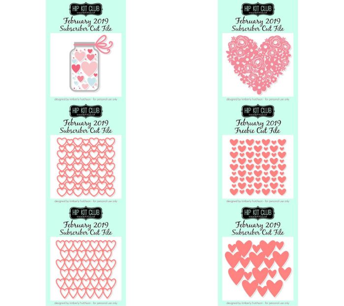 Picture of February 2019 Full Cut File Digital Download Pack    
