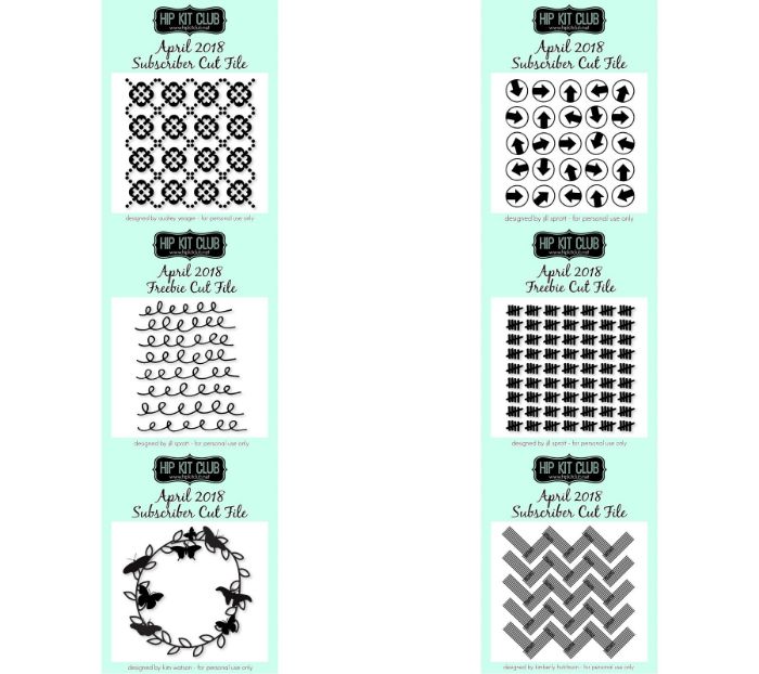 Picture of April 2018 Full Cut File Digital Download Pack   