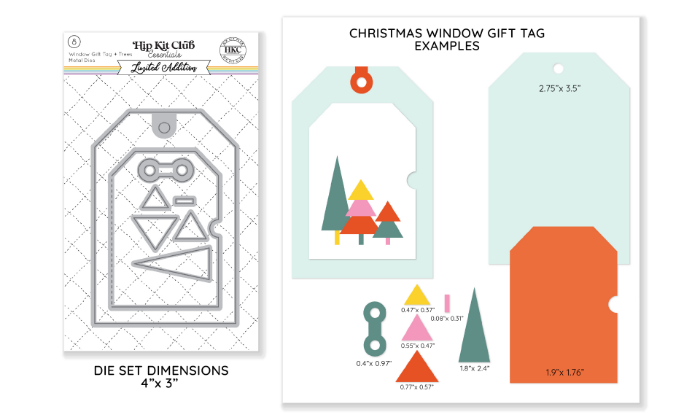 November 2023 Christmas Window Gift Tag Die Set