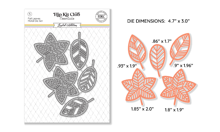 October 2024 Fall Leaves Metal Die Set 