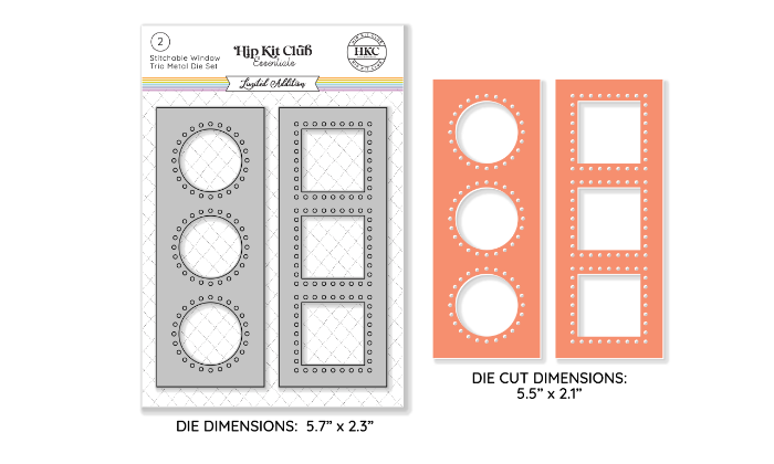 October 2024 Stitchable Frame Trio Metal Die Set 