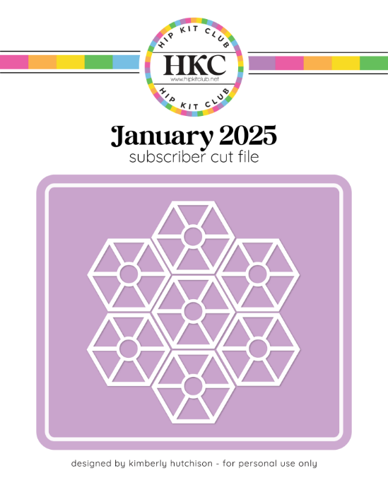 Picture of January 2025 Hexagon Frame Cut File   