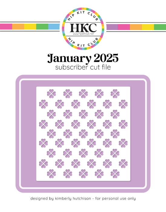 Picture of January 2025 Heart Flower Background Cut File  