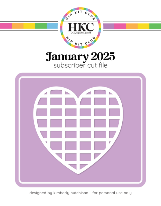 Picture of January 2025 Plaid Heart Cut File  