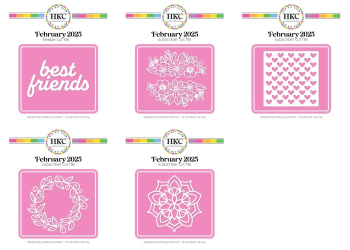Picture of February 2025 Full Cut File Digital Download Pack 