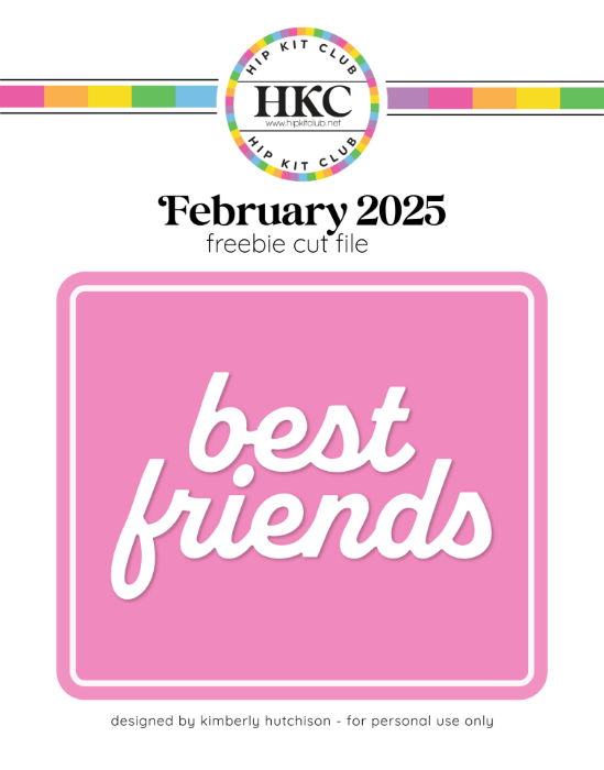 Picture of February 2025 Best Friends Cut File (Free when registered)  
