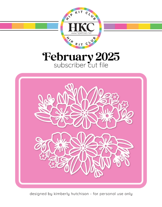 Picture of February 2025 Floral Swag Cut File 