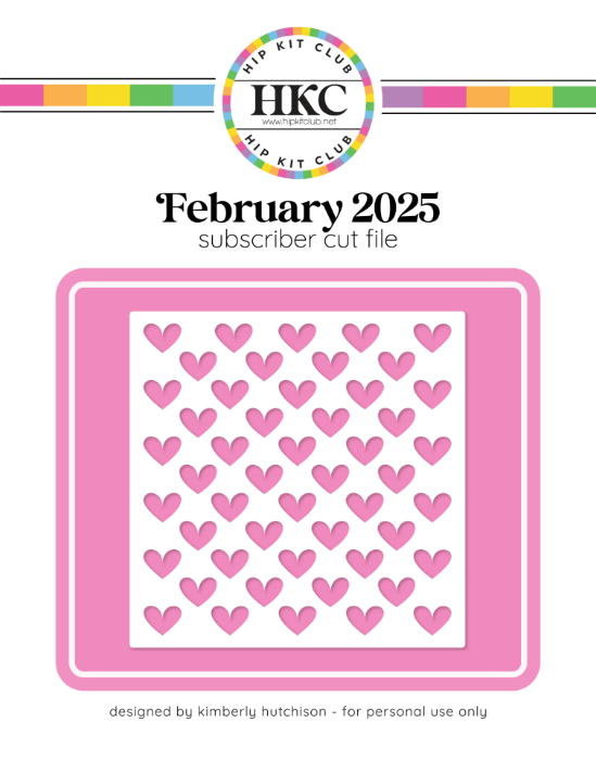 Picture of February 2025 Heart Background Cut File 
