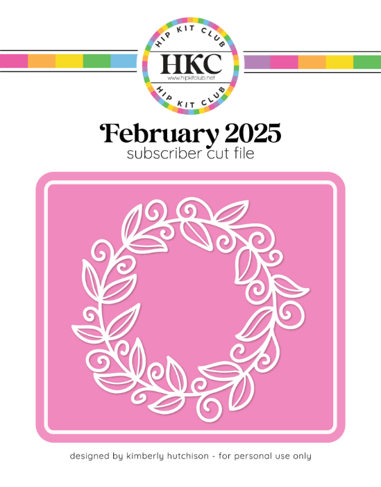 Picture of February 2025 Leafy Wreath Cut File   