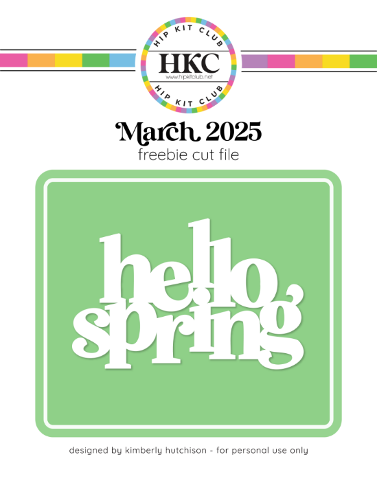 Picture of March 2025 Hello Spring Cut File (Free when registered)  