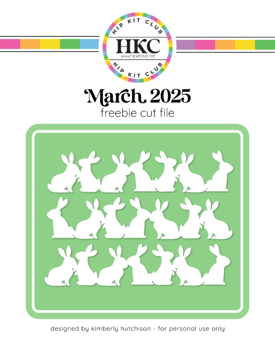 Picture of March 2025 Bunny Parade Cut File