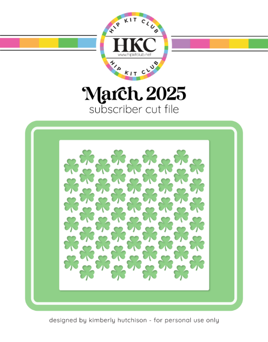 Picture of March 2025 Shamrock Background Cut File  