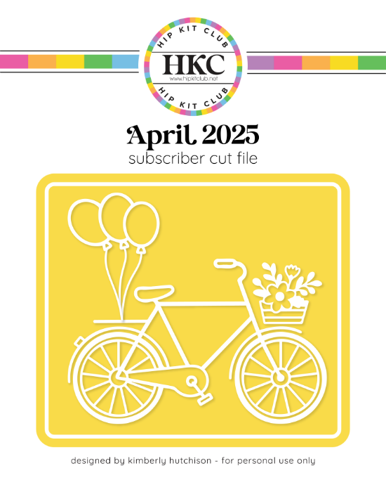 Picture of April 2025 Bike and Balloons Cut File
