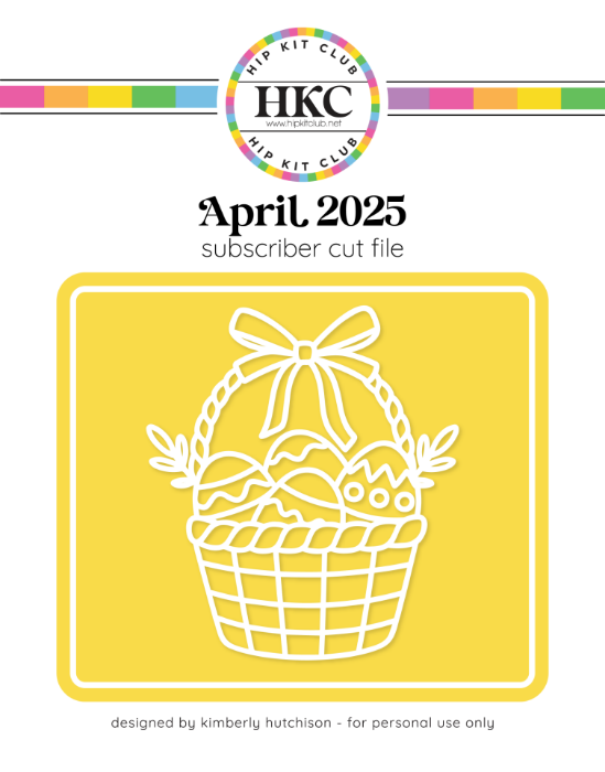 Picture of April 2025 Easter Basket Cut File