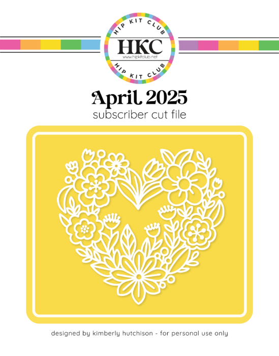 Picture of April 2025 Floral Heart Cut File