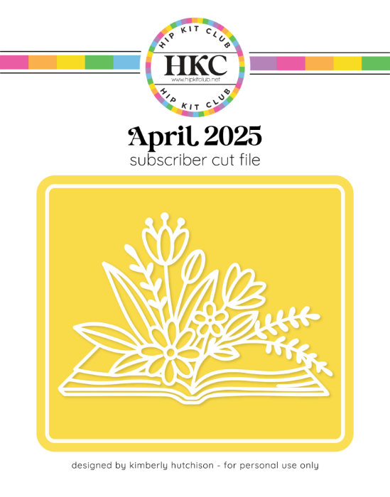 Picture of April 2025 Floral Book Cut File