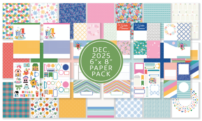 December 2025 6x8 Pocket Life Cards and Ephemera Shapes