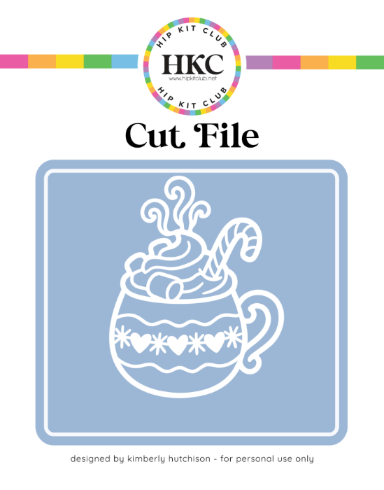 December 2025 Hot Cocoa Mug with Marshmallows Cut File - Cover Preview