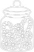 December 2025 Vintage Candy Jar with Peppermints Cut File - JPG Format