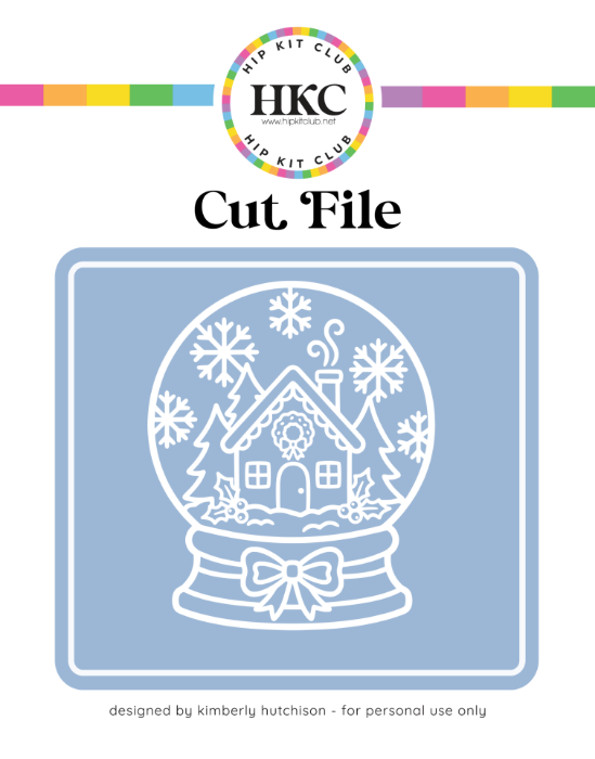 December 2025 Gingerbread Snow Globe with Wreath Cut File - Cover Preview