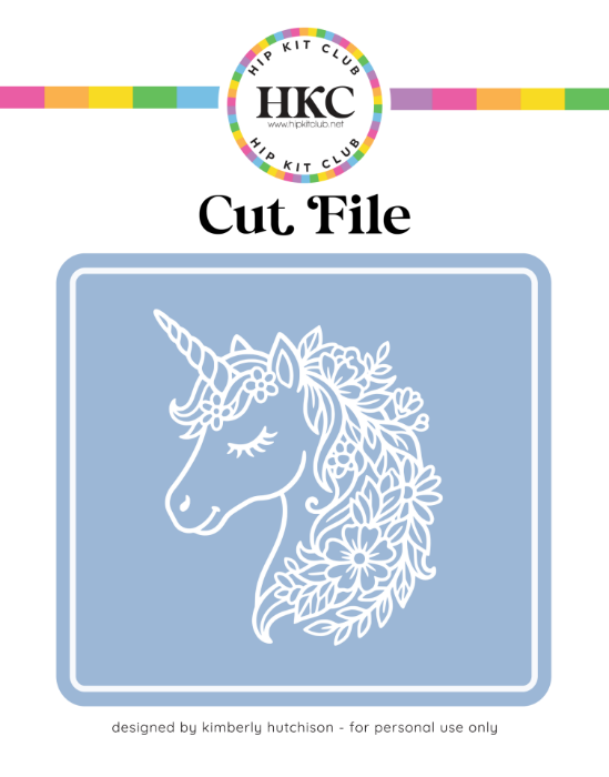 January 2026 Unicorn with Floral Mane Cut File - Cover Preview