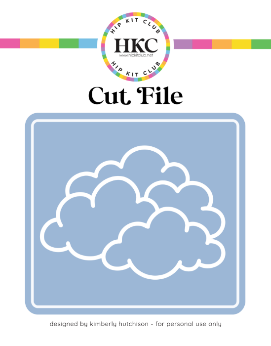 January 2026 Fluffy Cloud Cluster Cut File - Cover Preview