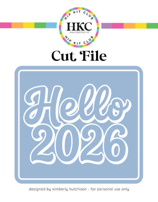 January 2026 Hello 2026 Retro Cut File - Cover Preview