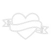 February 2026 Arrow Heart Banner Cut File - JPG Format