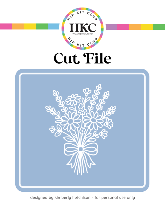 February 2026 Wildflower Bouquet Tied Cut File - Cover Preview