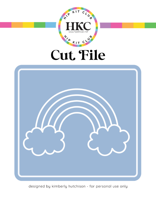 March 2026 Rainbow with Clouds Cut File - Cover Preview