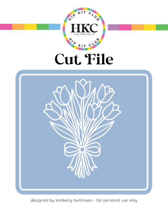 April 2026 Tulip Bouquet Cut File - Cover Preview