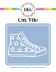 April 2026 High Top Sneaker with Stars Cut File - Cover Preview
