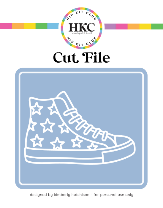 April 2026 High Top Sneaker with Stars Cut File - Cover Preview